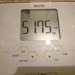 ダイエット147日目の体重